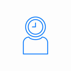 time head concept icon sign vector