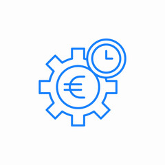 time money optimization icon sign vector