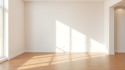 A serene minimalist living room corner with wooden accents, showcasing simplicity and elegance.