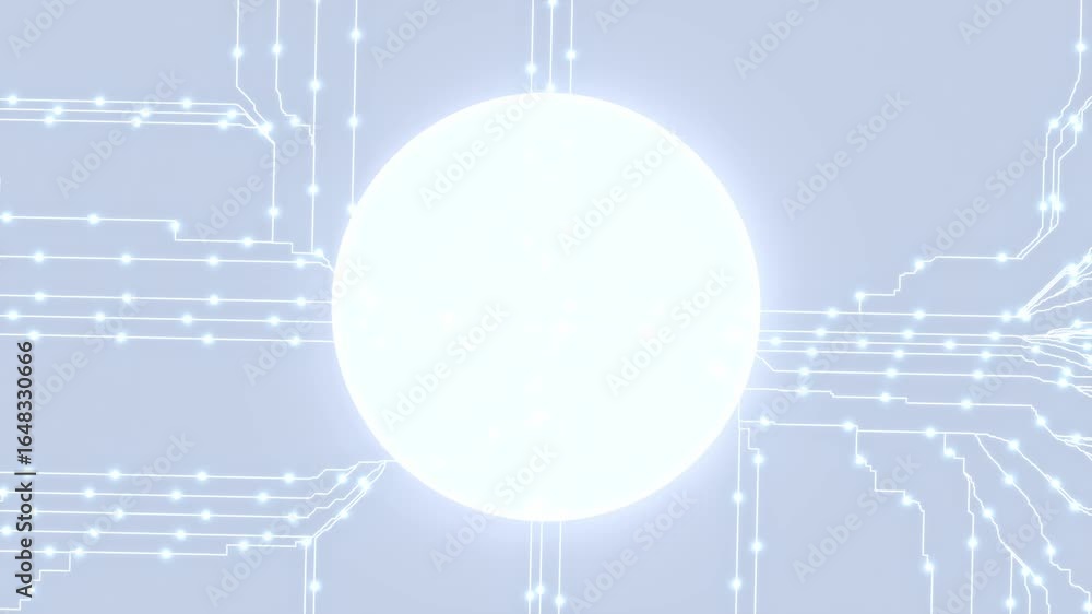 Poster network animation seamless looping. network collection of information or electrical circuit patterns