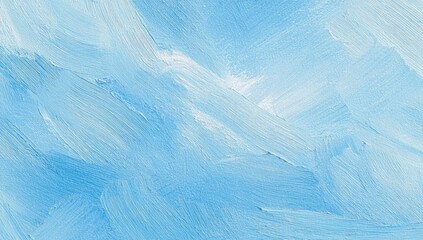 Abstract painted texture of light blue and white.  Brushstrokes create a flowing, layered effect