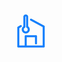Obraz premium home temperature degree icon sign vector