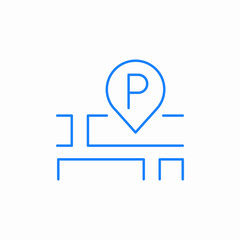 Fototapeta premium location parking icon sign vector