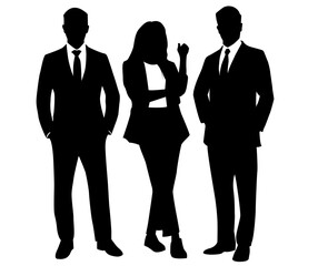 Silhouettes Business people, set of vector  detailed business people