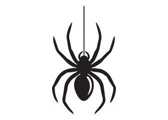 Spider Silhouette Vector Icon Insect Illustration.