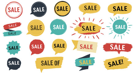 Fototapeta premium Sale Vector Graphics Collection for Promotion