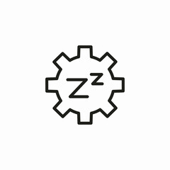 sleep gear icon sign vector