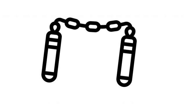 nunchaku minimalist line animation