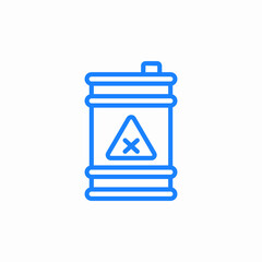 barrels with hazard symbol icon sign vector