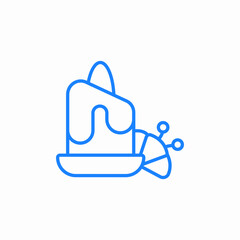 cake or pastry with berries on plate icon sign vector