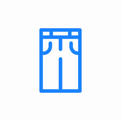 casual pants shape icon sign vector