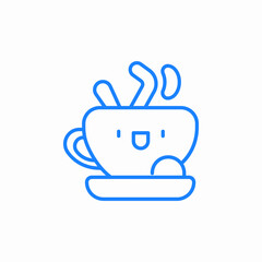 cup with hot drink icon sign vector