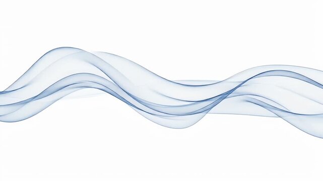 Abstract blue wave pattern on a white background