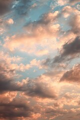 Obraz premium Sunset cloudscape, vibrant colors