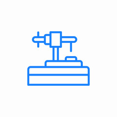 industrial drilling machine icon sign vector