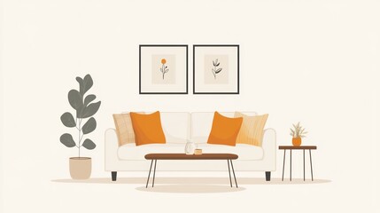 Modern living room interior design