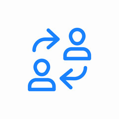 people arrows around icon sign vector