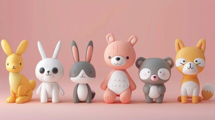 Naklejka premium 3D Cartoon Animal