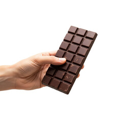 chocolate bar on white background