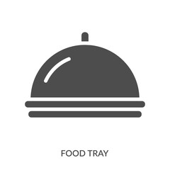 Food Tray Icon Line Style. Design Vector Illustration