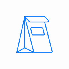 takeout bag with window food icon sign vector