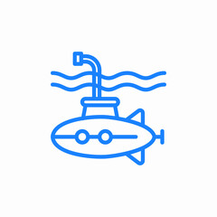 Obraz premium underwater submarine icon sign vector