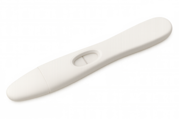 Positive pregnancy test showing two lines on white plastic device, signaling potential life-changing moment for anticipating parents