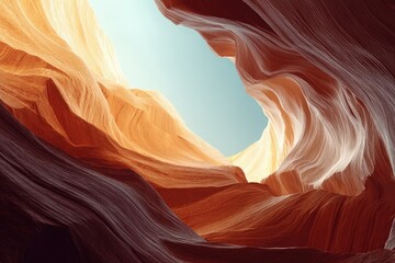 Obraz premium Cave's warm, swirling sandstone walls