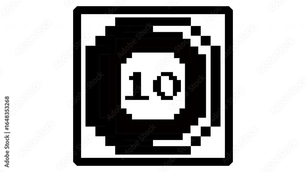 Poster countdown movie from 15 to 0. old film movie timer count in 8 bit retro style. movie-style countdown