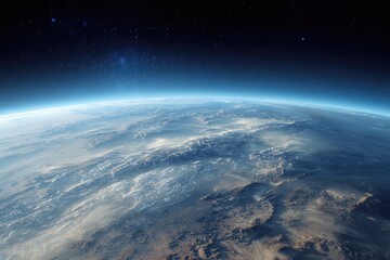 Fototapeta premium High-angle view of Earth's surface