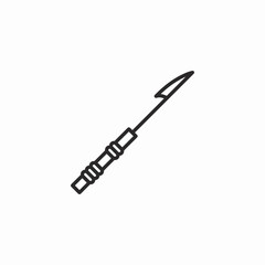fishing spear icon sign vector