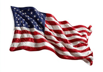 Obraz premium American flag billowing in the wind (1)