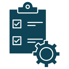 procedure Icon, Emergency Evacuation Procedure, Data Backup Procedure, Hiring Procedure, Complaint Handling Procedure, Safety Inspection Procedure, vector