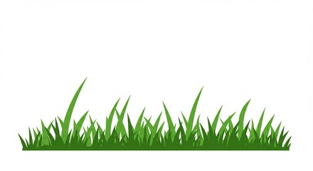 Fototapeta premium Vibrant green grass blades sway gently in soft sunlight. AI Generated