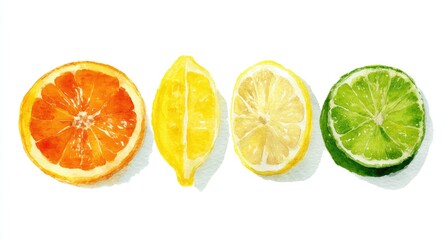 Watercolor citrus slices (4)
