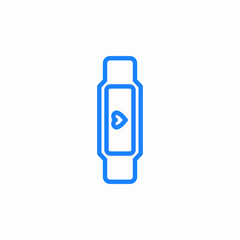 fitness tracker band heart rate monitor icon sign vector