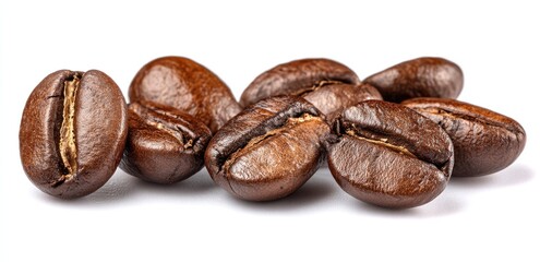 Obraz premium Close-up of roasted coffee beans