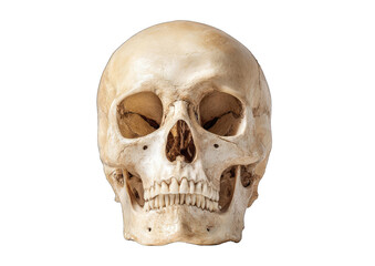 Obraz premium Close-up human skull, front view