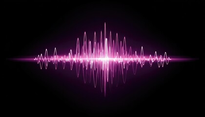 Abstract magenta sound wave graphic