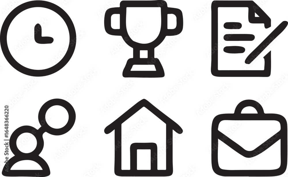 Poster a comprehensive set of vector icons for web design and business illustration