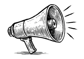Vintage megaphone graphic