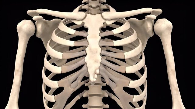 Human rib cage anatomy illustration