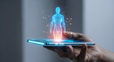 Digital Twin: A Luminous Human Hologram Projected from a Smartphone
