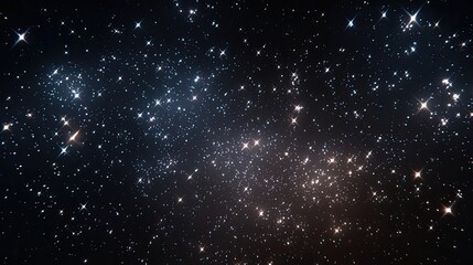 Fototapeta premium Deep space, numerous stars, varying brightness and shades of blue and white