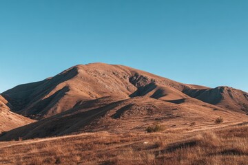 Vast, sun-drenched mountain range