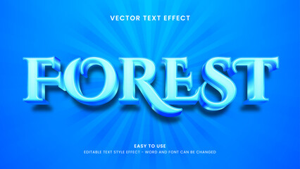 Obraz premium Editable text effect forest 3d style premium vector 