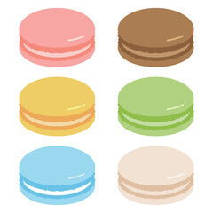 マカロン　イラスト　ベクター　セット