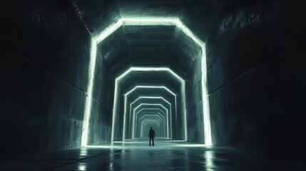 Neon Tunnel: A Journey Through Darkness