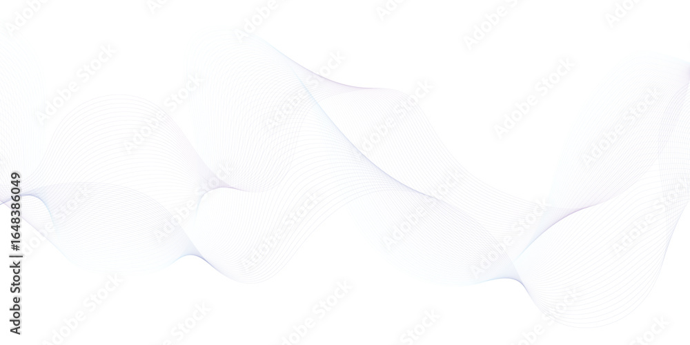 Poster abstract pink purple gradient flowing wave lines on white background. modern colorful wavy lines pat