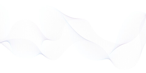 Abstract pink purple gradient flowing wave lines on white background. Modern colorful wavy lines pattern design element. 